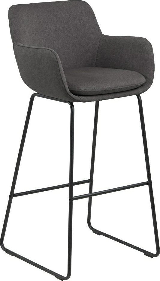 Bar Stool Jarrow | size: Width: 53cm, Height: 100cm, Depth: 52cm | color: Gray | image: 1 | variant: 1005740