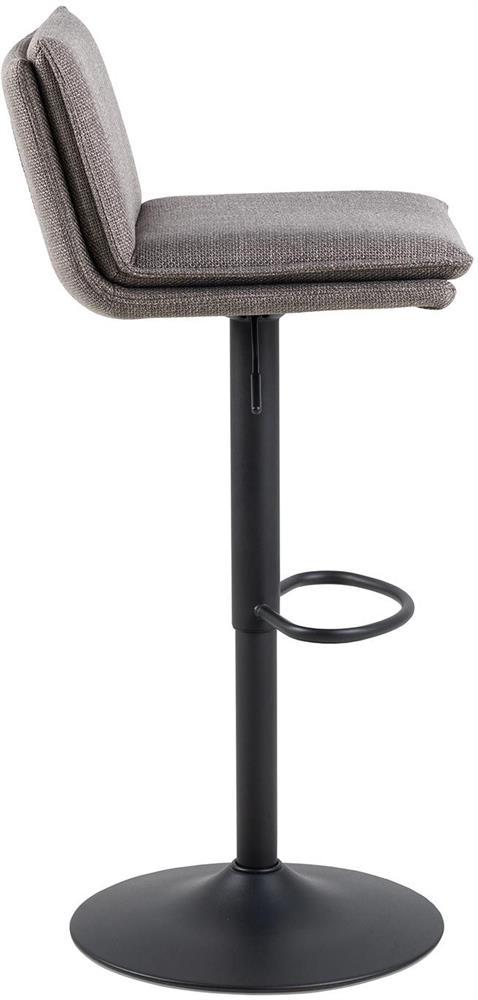 Bar Stool Monmouth | size: Width: 44cm, Height: 107cm, Depth: 53cm | color: Black/Grey | image: 2 | variant: 1001329