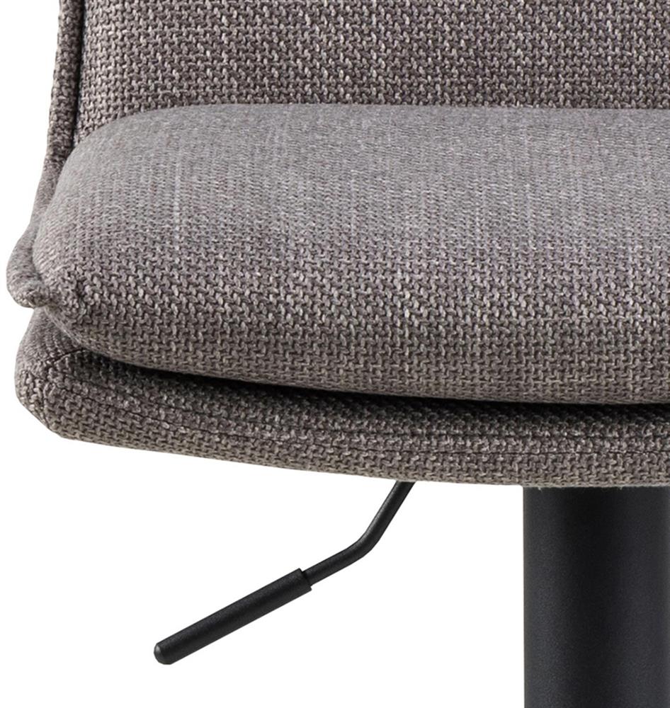 Bar Stool Monmouth | size: Width: 44cm, Height: 107cm, Depth: 53cm | color: Black/Grey | image: 4 | variant: 1001329