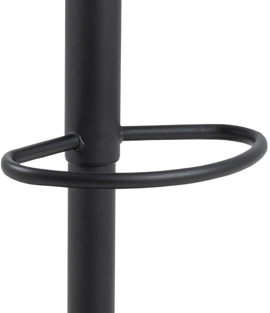 Bar Stool Monmouth | size: Width: 44cm, Height: 107cm, Depth: 53cm | color: Black/Grey | image: 5 | variant: 1001329