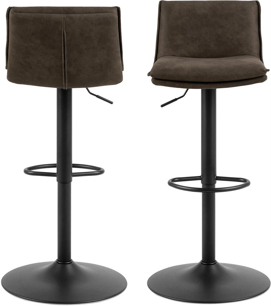 Bar Stool Monmouth | size: Width: 44cm, Height: 107cm, Depth: 53cm | color: Black | image: 3 | variant: 1001328