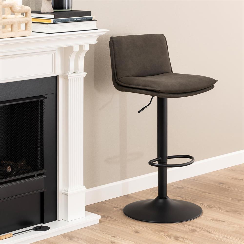 Bar Stool Monmouth | size: Width: 44cm, Height: 107cm, Depth: 53cm | color: Black | image: 8 | variant: 1001328
