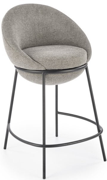 Bar Stool Pescara | size: Width: 53cm, Height: 90cm, Depth: 57cm | color: Gray | image: 0 | variant: 1003025