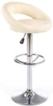 Bar Stool Potenza | size: Length: 46cm, Width: 54cm, Height: 80-102cm, Depth: 46cm | color: White | image: 1 | variant: 1003036