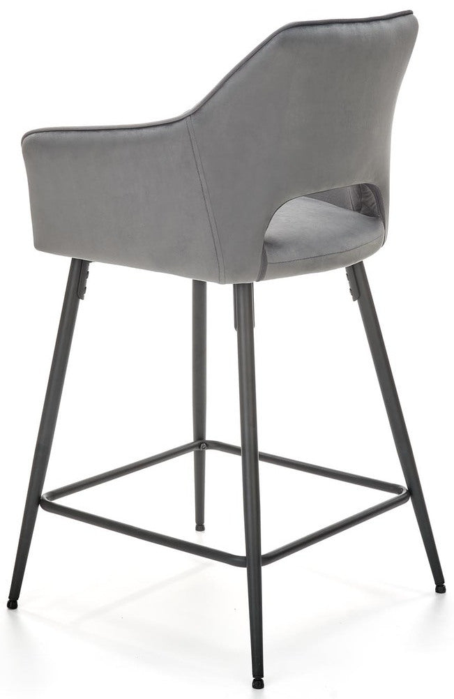 Bar Stool Rimini | size: Width: 55cm, Height: 96cm, Depth: 51cm | color: Gray | image: 3 | variant: 1003004