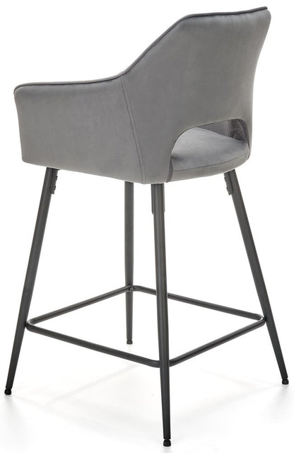 Bar Stool Rimini | size: Width: 55cm, Height: 96cm, Depth: 51cm | color: Gray | image: 3 | variant: 1003004