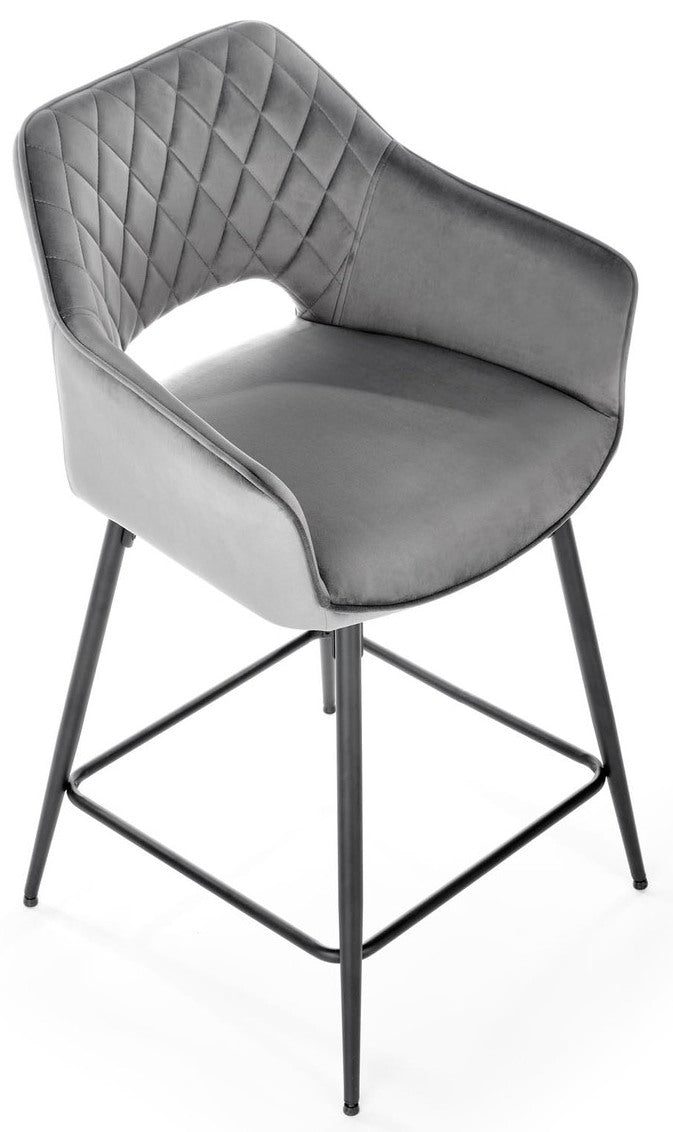 Bar Stool Rimini | size: Width: 55cm, Height: 96cm, Depth: 51cm | color: Gray | image: 4 | variant: 1003004
