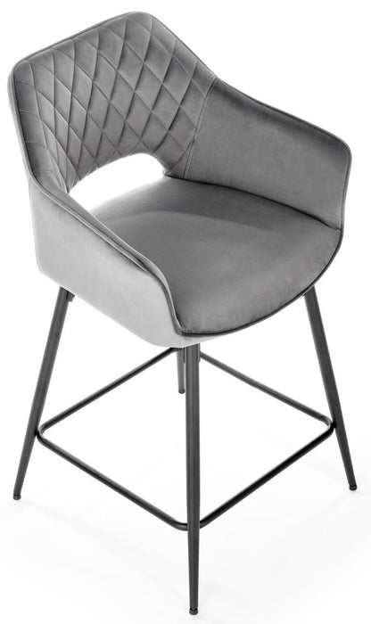 Bar Stool Rimini | size: Width: 55cm, Height: 96cm, Depth: 51cm | color: Gray | image: 4 | variant: 1003004