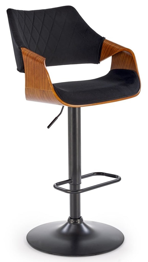 Bar Stool West Alytus | size: Width: 55cm, Height: 114cm, Depth: 52cm | color: Brown/Black | image: 0 | variant: 1007577