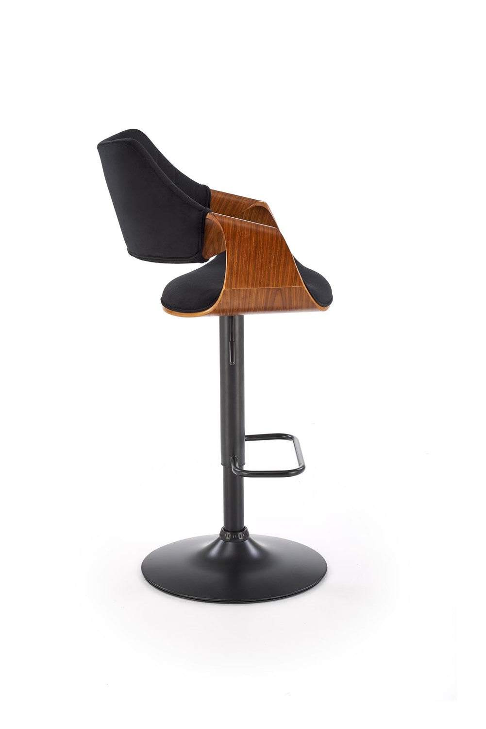 Bar Stool West Alytus | size: Width: 55cm, Height: 114cm, Depth: 52cm | color: Brown/Black | image: 2 | variant: 1007577