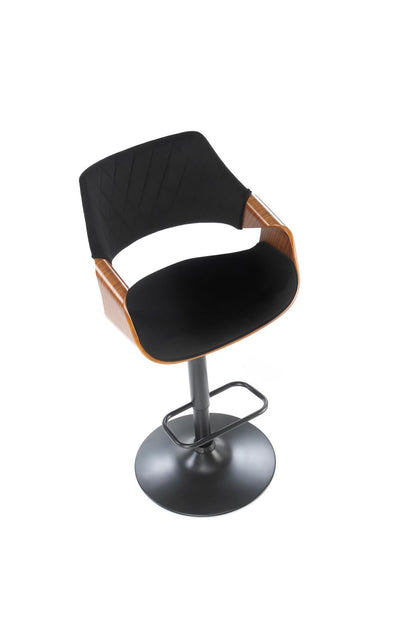 Bar Stool West Alytus | size: Width: 55cm, Height: 114cm, Depth: 52cm | color: Brown/Black | image: 5 | variant: 1007577