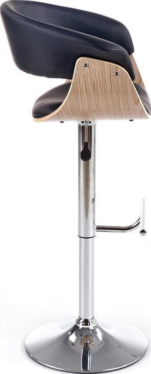 Bar Stool West Brighton | size: Length: 46cm, Width: 59cm, Height: 90-112cm, Depth: 46cm | color: Black | image: 2 | variant: 1007059