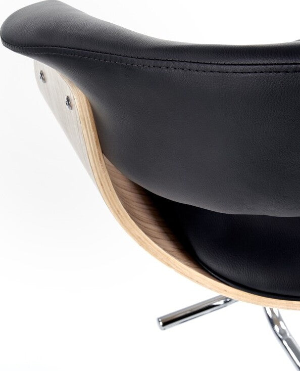 Bar Stool West Brighton | size: Length: 46cm, Width: 59cm, Height: 90-112cm, Depth: 46cm | color: Black | image: 5 | variant: 1007059