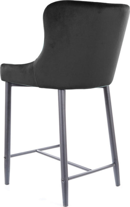 Bar Stool West Olbia | size: Length: 46cm, Width: 45cm, Height: 88cm, Depth: 41cm | color: Black | image: 2 | variant: 1007824