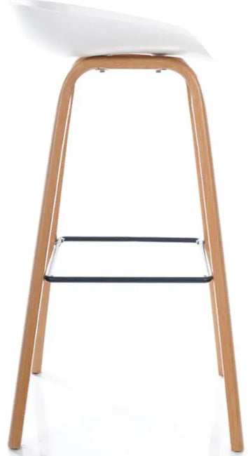Bar Stool West Sleaford | size: Length: 36cm, Width: 43cm, Height: 85cm, Depth: 36cm | color: White | image: 2 | variant: 1007743