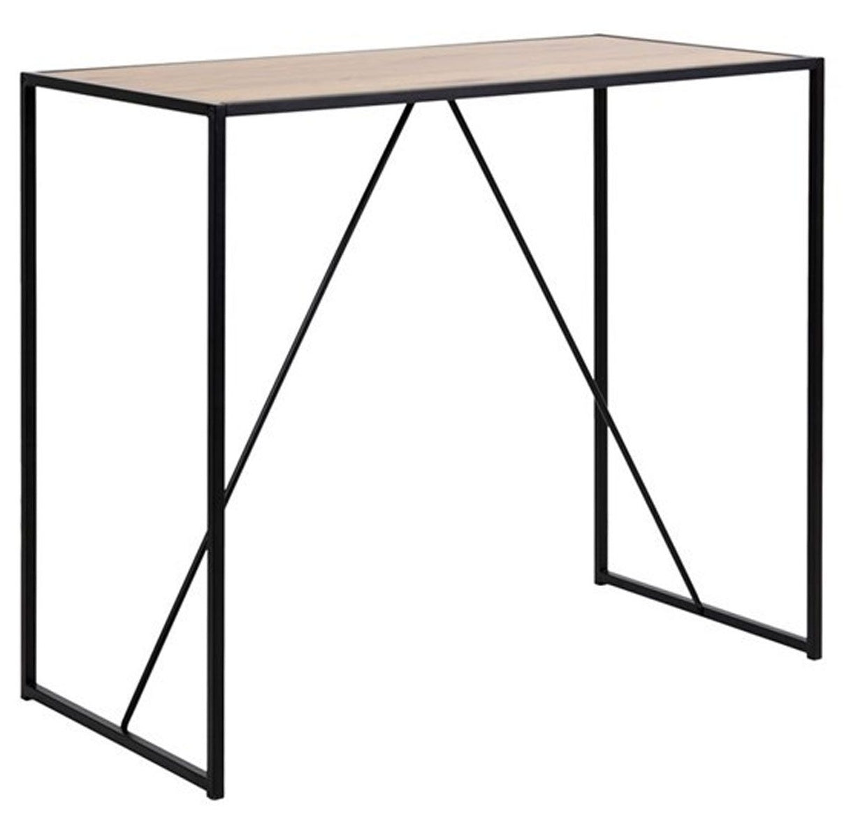 Bar Table Aberystwyth | size: Length: 60cm, Width: 120cm, Height: 105cm | color: Black/Oak | image: 0 | variant: 1001708