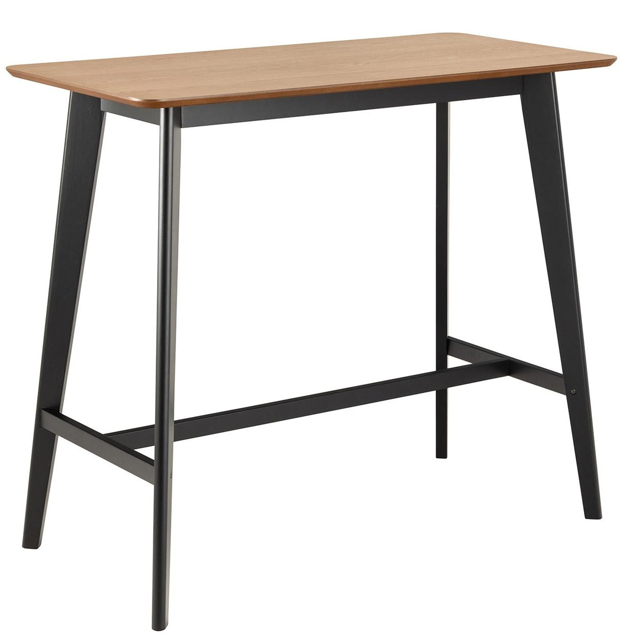 Bar Table Broadstairs | size: Length: 60cm, Width: 120cm, Height: 105cm | color: Black/Oak | image: 0 | variant: 1006536