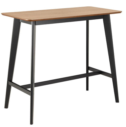 Bar Table Broadstairs | size: Length: 60cm, Width: 120cm, Height: 105cm | color: Black/Oak | image: 0 | variant: 1006536