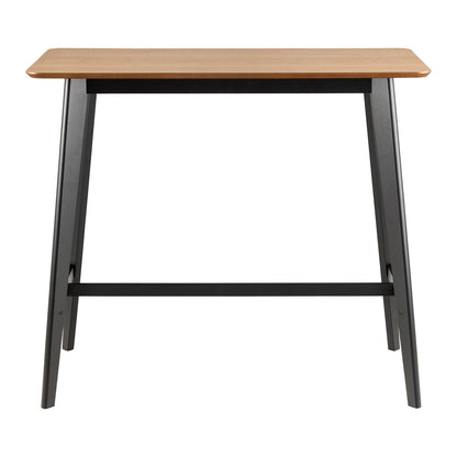 Bar Table Broadstairs | size: Length: 60cm, Width: 120cm, Height: 105cm | color: Black/Oak | image: 1 | variant: 1006536