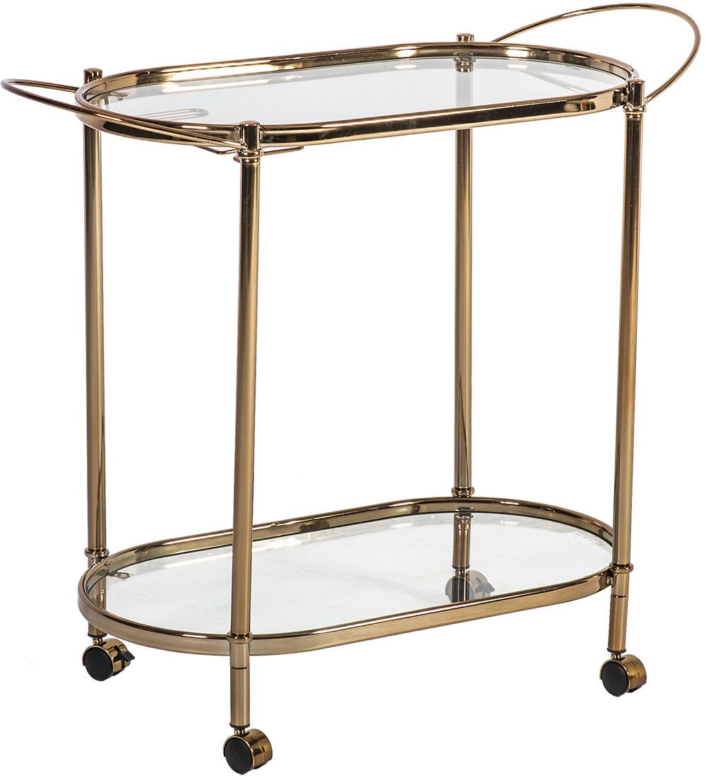 Bar Table Genua 1 | size: Length: 39cm, Width: 88cm, Height: 76cm | color: Transparent/Gold | image: 1 | variant: 1012796