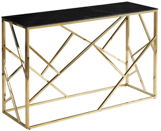 Bar Table Lytham St Annes | size: Length: 40cm, Width: 120cm, Height: 78cm | color: Black/Gold | image: 0 | variant: 1004496