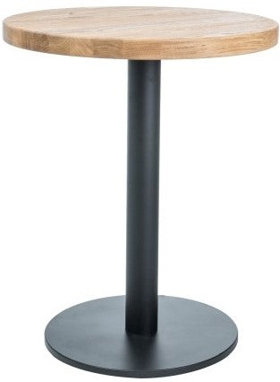 Bar Table Puro II 1 | size: Length: 80cm, Width: 80cm, Height: 76cm, Diameter: 80cm | color: Solid wood/Black/Oak | image: 1 | variant: 1011991