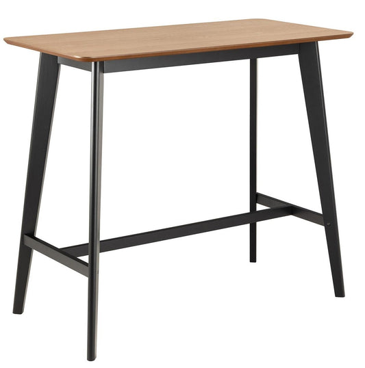 Bar Table Roxby | size: Length: 60cm, Width: 120cm, Height: 105cm | color: Black/Oak | image: 0 | variant: 1018035