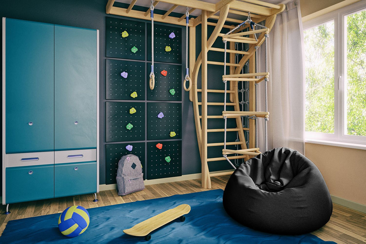 Bean Bag Basingstoke | size: Length: 105cm, Width: 105cm, Height: 45cm, Depth: 105cm | color: Black | image: 1 | variant: 1010228