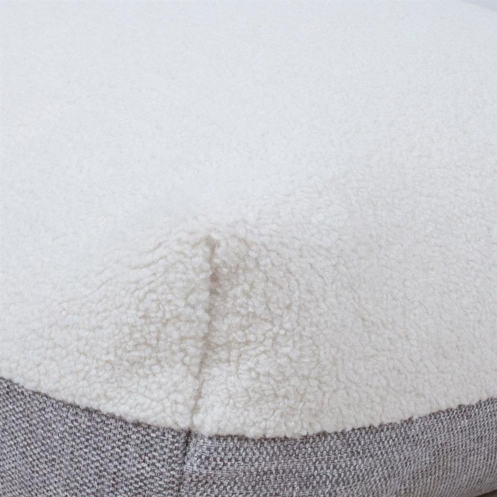 Bean Bag Ebbw Vale | size: Width: 80cm, Height: 130cm, Depth: 70cm | color: White/Grey | image: 3 | variant: 1001359