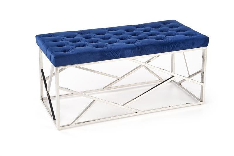 Bedroom Bench Aarhus | size: Width: 98cm, Height: 47cm, Depth: 44cm | color: Blue | image: 0 | variant: 1001962