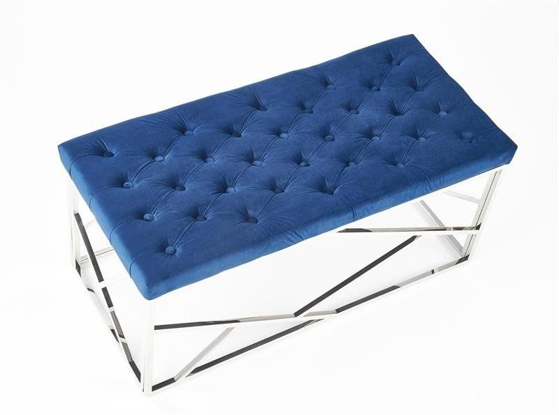 Bedroom Bench Aarhus | size: Width: 98cm, Height: 47cm, Depth: 44cm | color: Blue | image: 1 | variant: 1001962