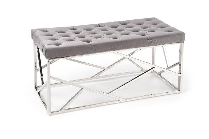 Bedroom Bench Aarhus | size: Width: 98cm, Height: 47cm, Depth: 44cm | color: Gray | image: 0 | variant: 1001961