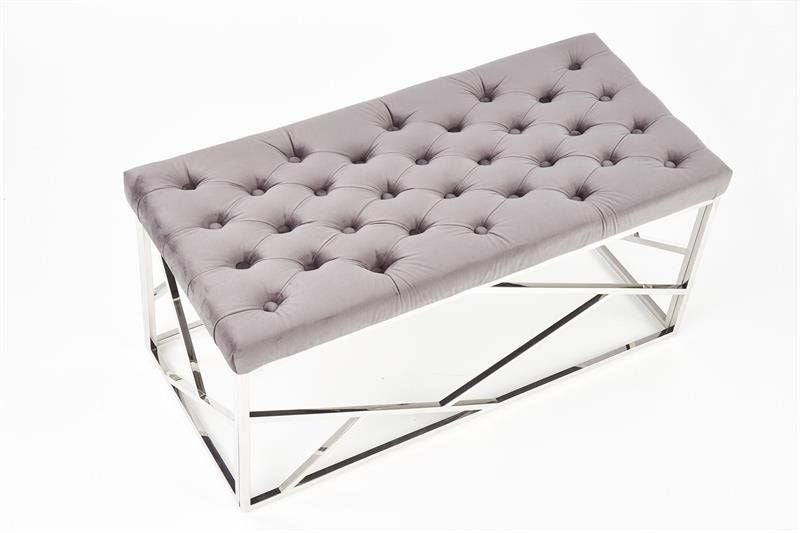 Bedroom Bench Aarhus | size: Width: 98cm, Height: 47cm, Depth: 44cm | color: Gray | image: 1 | variant: 1001961