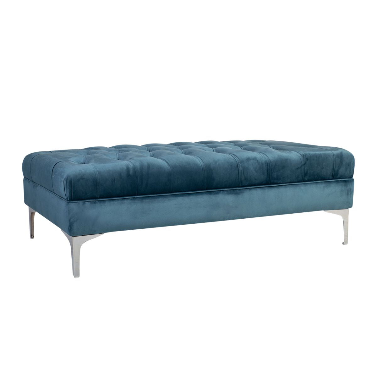 Bedroom Bench East Corby | size: Width: 141cm, Height: 40cm, Depth: 65cm | color: Blue | image: 1 | variant: 1004947