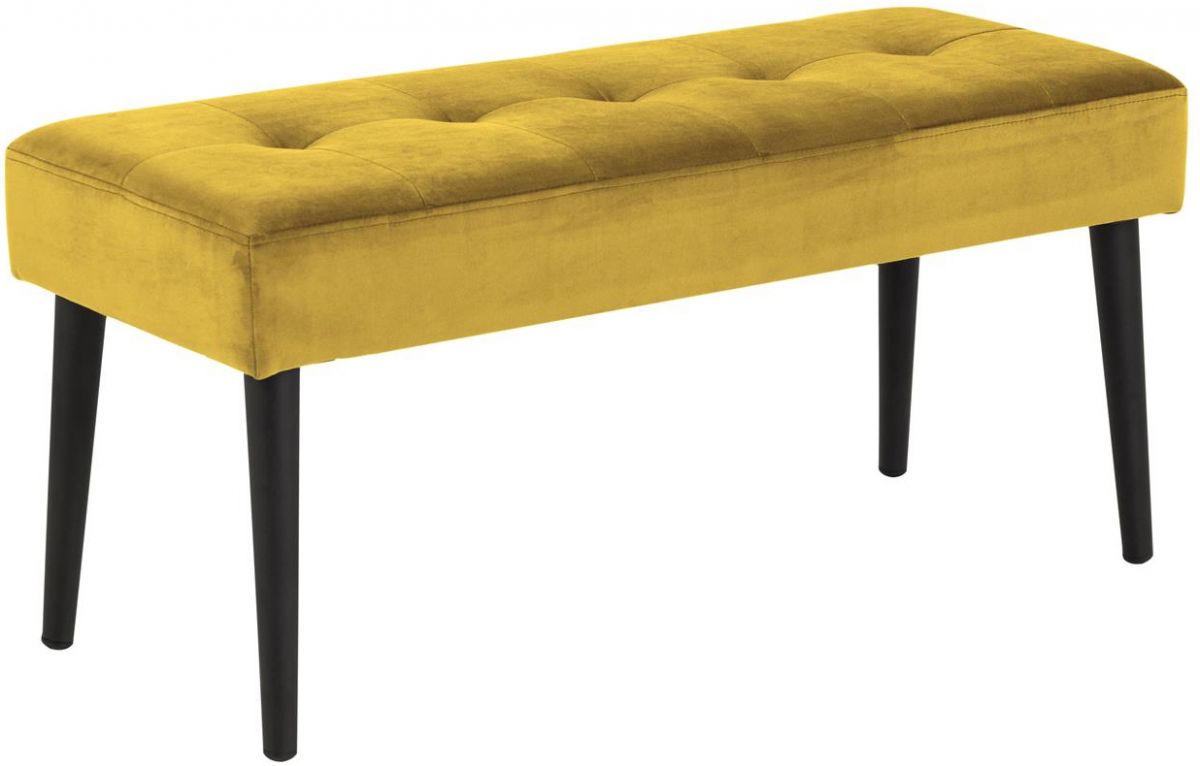 Bedroom Bench East Risca | size: Length: 38cm, Width: 140cm, Height: 45cm | color: Yellow | image: 0 | variant: 1005695