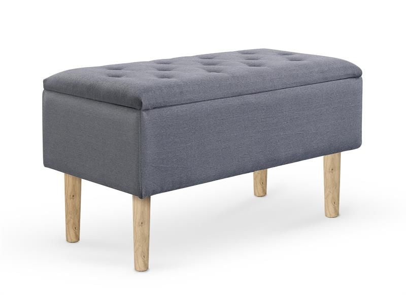 Bedroom Bench Odense | size: Width: 80cm, Height: 44cm, Depth: 40cm | color: Gray | image: 1 | variant: 1001992
