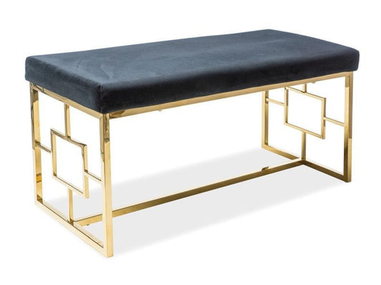 Bedroom Bench West Podgorica | size: Width: 100cm, Height: 48cm, Depth: 46cm | color: Black | image: 1 | variant: 1007593