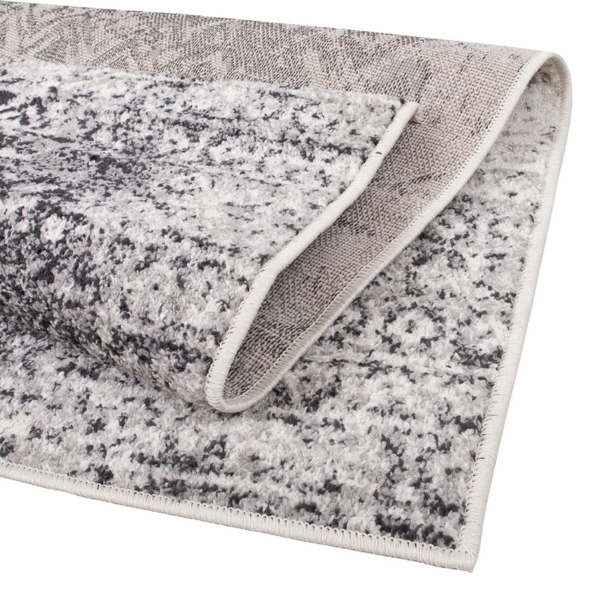 Carpet Brighton | size: Length: 150cm, Width: 100cm | color: White/Black | image: 2 | variant: 1000016