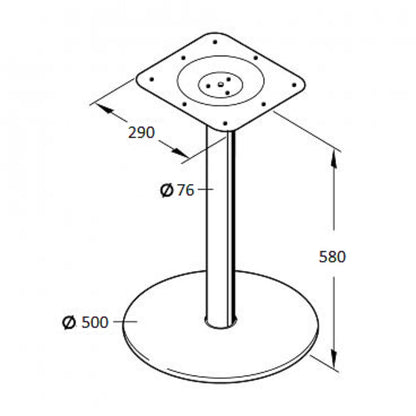 Central Table Leg Stad | size: Height: 58cm, Diameter: 50cm | color: White | image: 1 | variant: 1000688