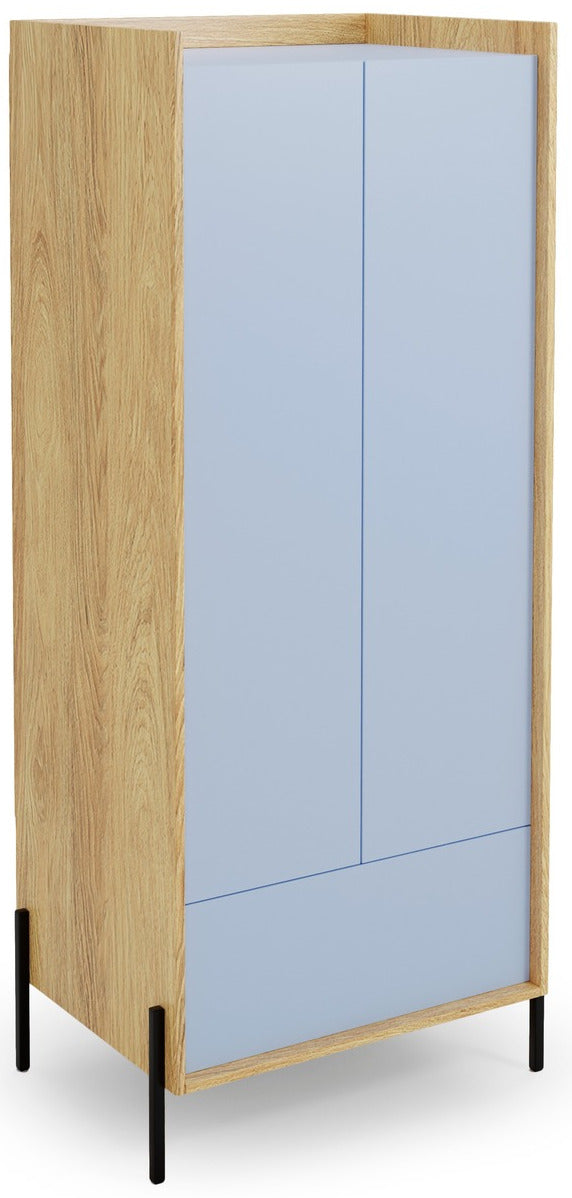 Closet Mobius 2D | size: Width: 60cm, Height: 179cm, Depth: 78cm | color: Blue | image: 1 | variant: 1002030