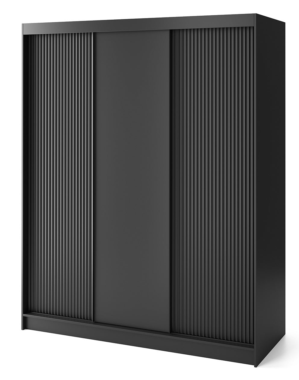 Closet Prescco 3 | size: Width: 220cm, Height: 60cm, Depth: 180cm | color: Black | image: 0 | variant: 1017102