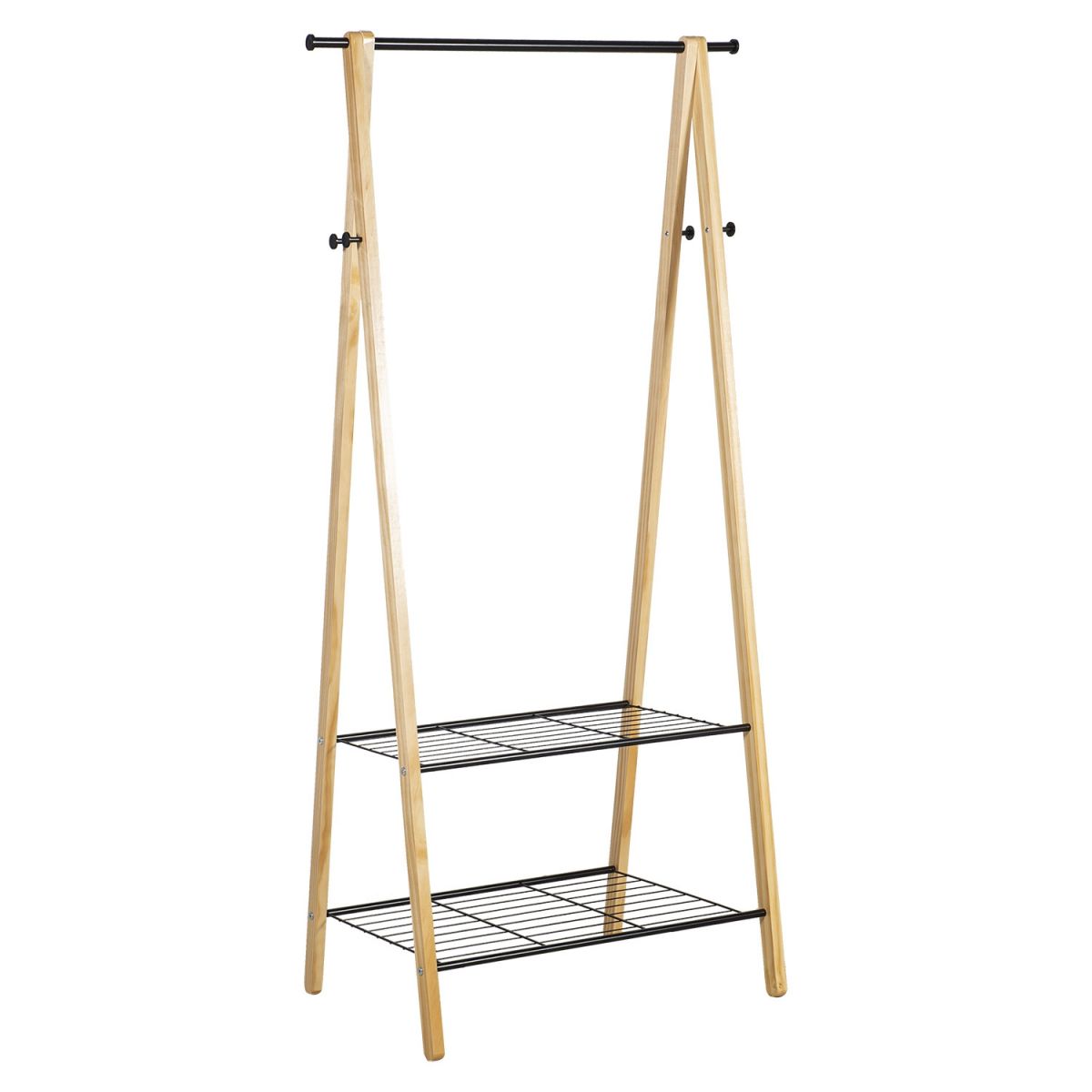 Clothes Hanger Dundee | size: Length: 79cm, Height: 155cm, Depth: 45cm | color: Brown | image: 1 | variant: 1000190