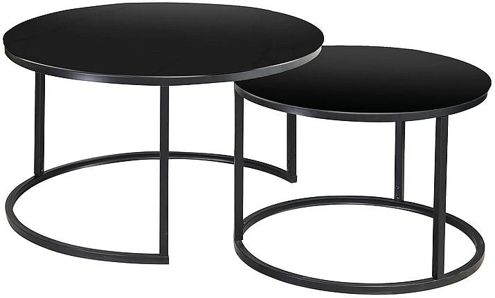 Coffee Table Atlanta D | size: Length: 80cm, Width: 80cm, Height: 45cm, Diameter: 80cm | color: Black | image: 0 | variant: 1012293