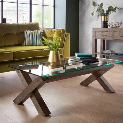 Coffee Table Bangor | size: Length: 60.6cm, Width: 121.6cm, Height: 43cm | color: Oak | image: 1 | variant: 1005338