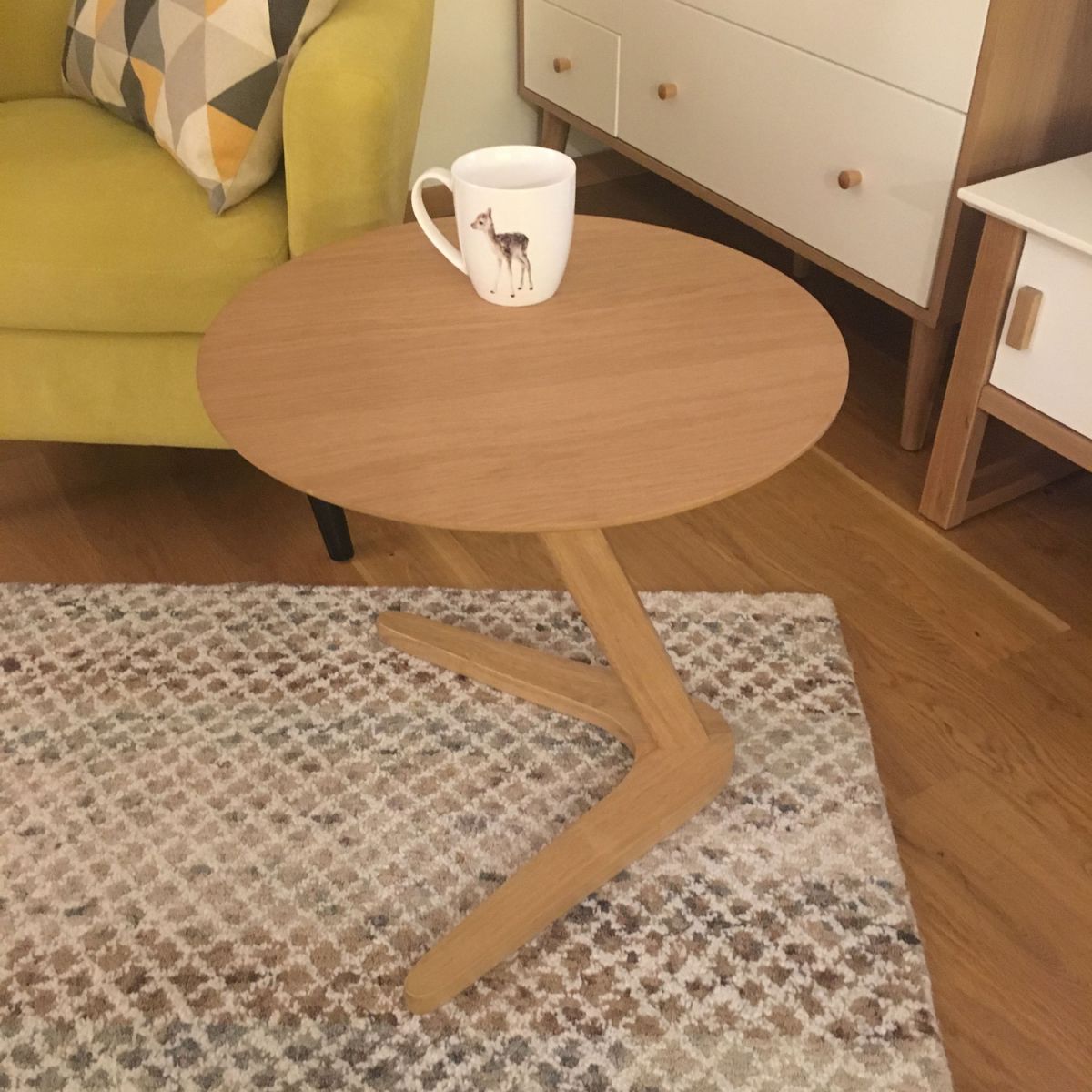 Coffee Table Bergen | size: Length: 50cm, Width: 50cm, Height: 50cm, Diameter: 50cm | color: Oak | image: 1 | variant: 1005332