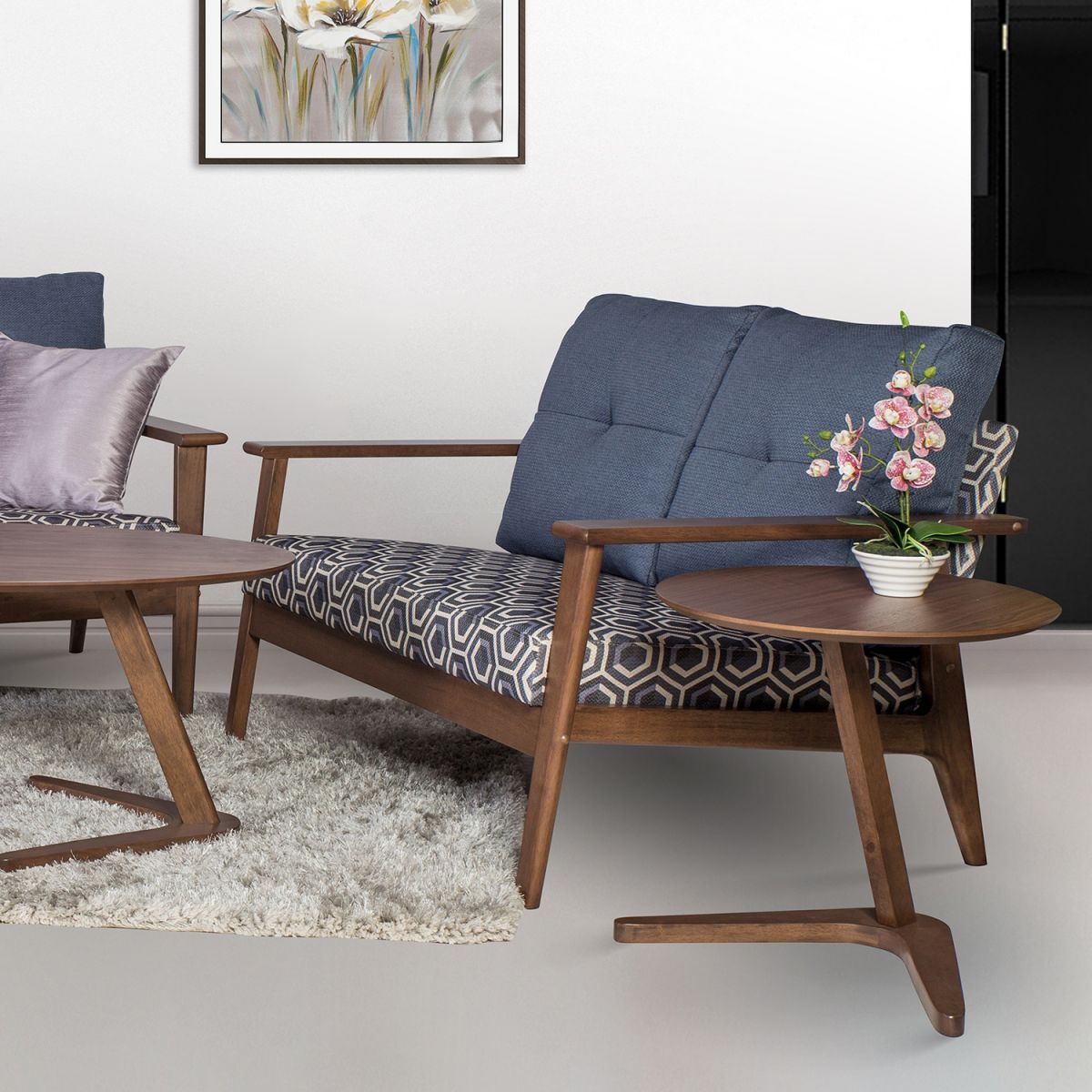 Coffee Table Bergen | size: Length: 50cm, Width: 50cm, Height: 50cm, Diameter: 50cm | color: Walnut | image: 2 | variant: 1005060