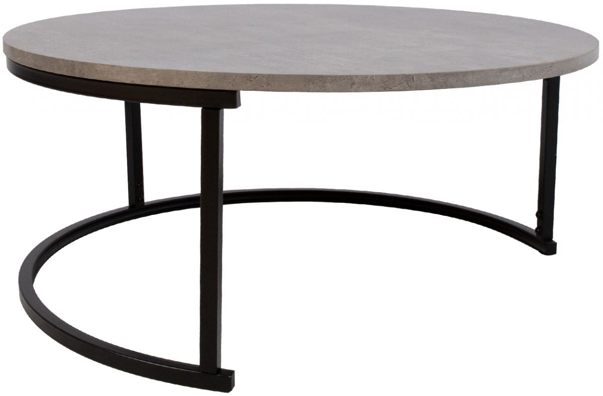 Coffee Table Britu 1 | size: Length: 80cm, Width: 80cm, Height: 35cm, Diameter: 80cm | color: Gray | image: 0 | variant: 1012289