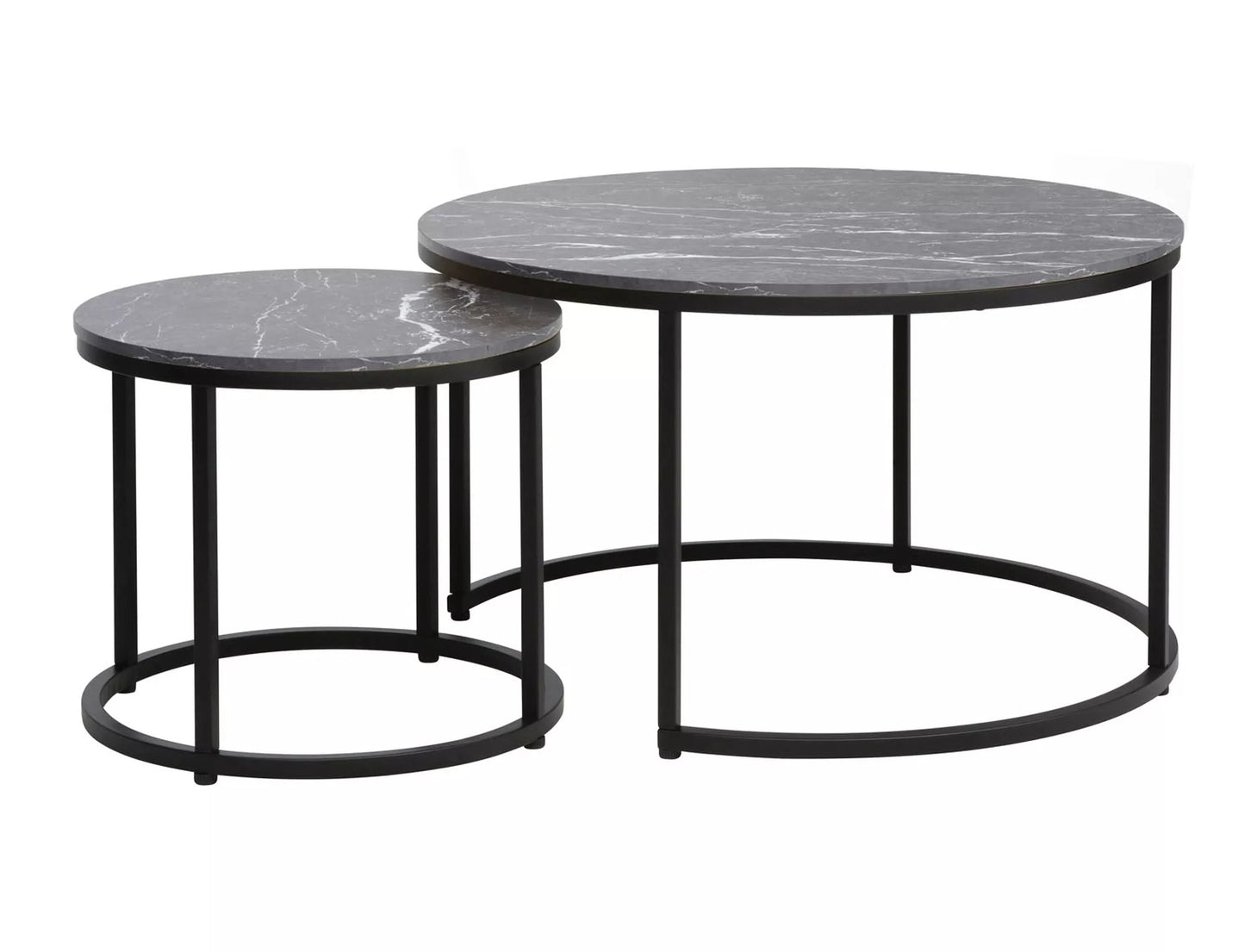 Coffee Table Catterick | size: Length: 80cm, Width: 80cm, Height: 48cm, Diameter: 80cm | color: Black | image: 1 | variant: 1004430