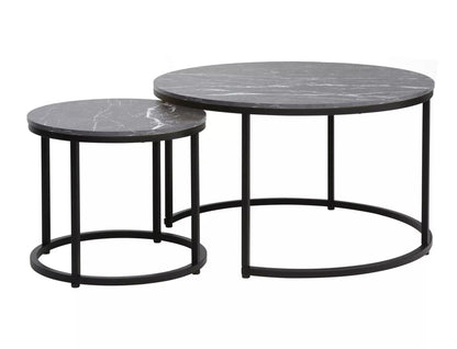 Coffee Table Catterick | size: Length: 80cm, Width: 80cm, Height: 48cm, Diameter: 80cm | color: Black | image: 1 | variant: 1004430