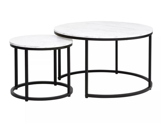 Coffee Table Catterick | size: Length: 80cm, Width: 80cm, Height: 48cm, Diameter: 80cm | color: White | image: 1 | variant: 1004429